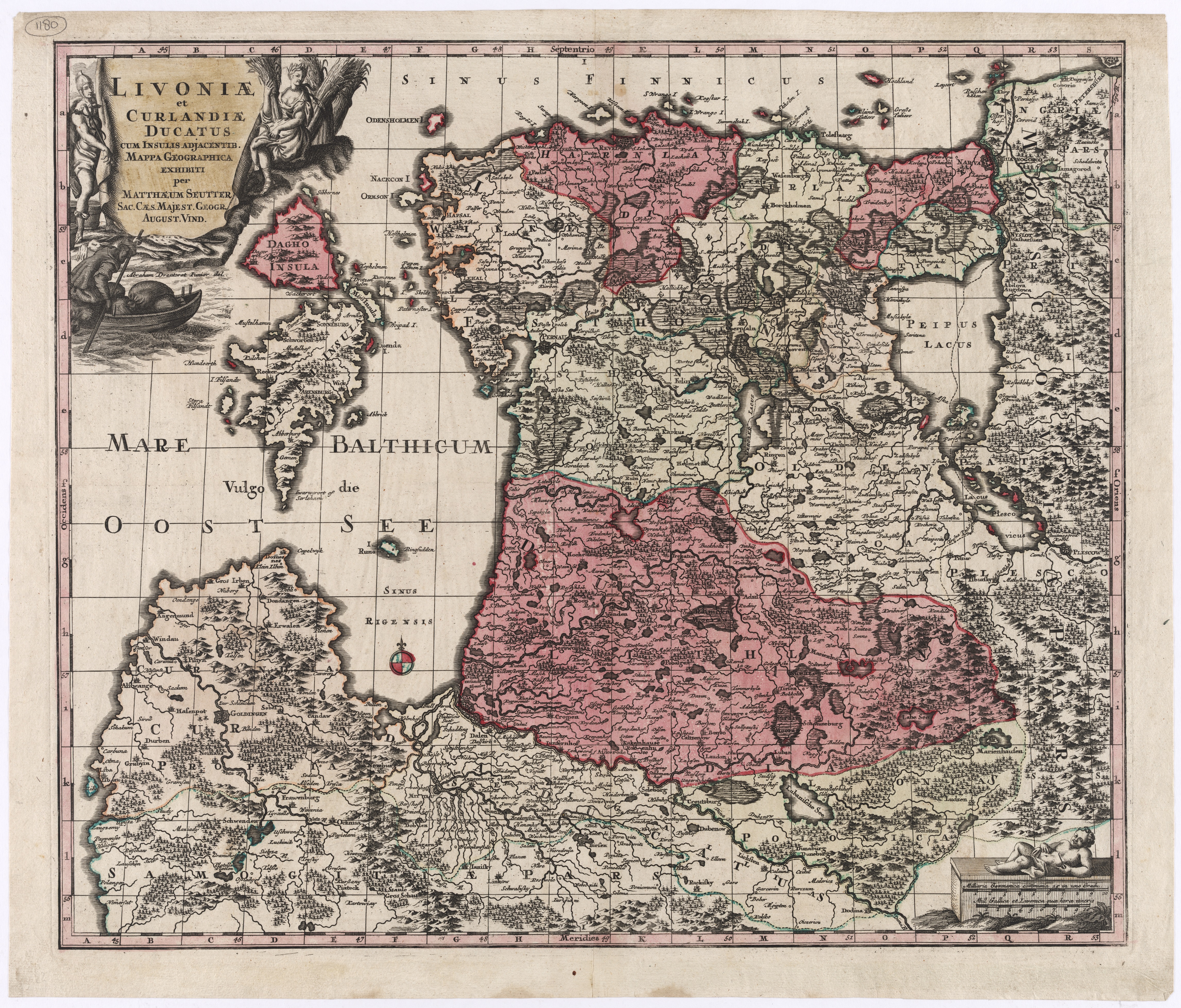 Livonia et Curlandia Ducatus - Landkarte